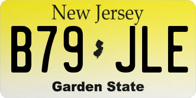NJ license plate B79JLE