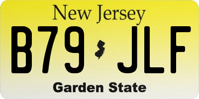 NJ license plate B79JLF