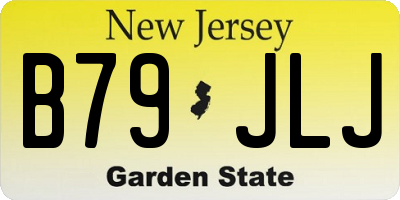 NJ license plate B79JLJ