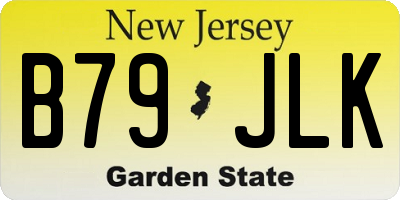 NJ license plate B79JLK