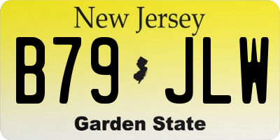 NJ license plate B79JLW