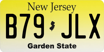 NJ license plate B79JLX