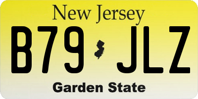 NJ license plate B79JLZ