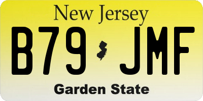 NJ license plate B79JMF