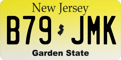 NJ license plate B79JMK