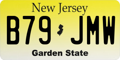 NJ license plate B79JMW