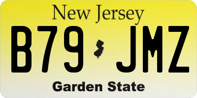 NJ license plate B79JMZ