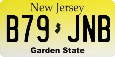 NJ license plate B79JNB