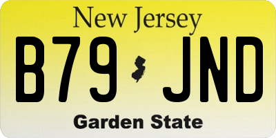 NJ license plate B79JND