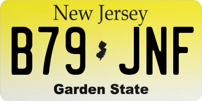 NJ license plate B79JNF