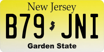 NJ license plate B79JNI