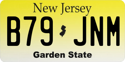 NJ license plate B79JNM