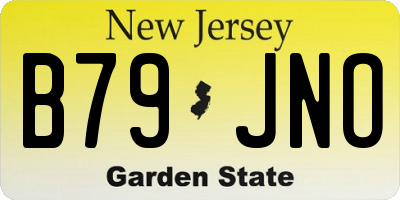 NJ license plate B79JNO