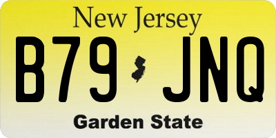 NJ license plate B79JNQ