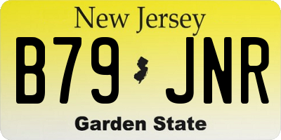 NJ license plate B79JNR