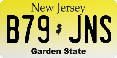 NJ license plate B79JNS