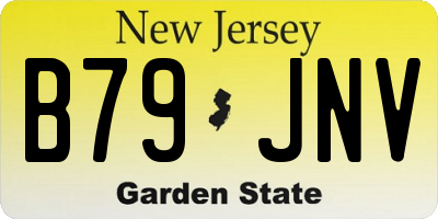 NJ license plate B79JNV