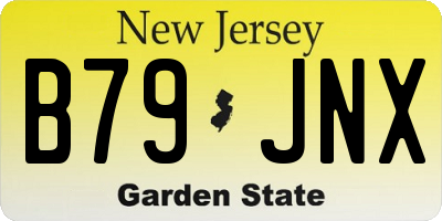 NJ license plate B79JNX
