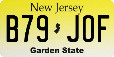 NJ license plate B79JOF