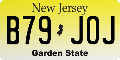 NJ license plate B79JOJ