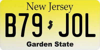 NJ license plate B79JOL