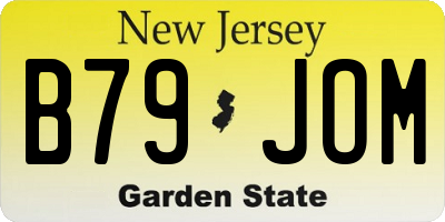NJ license plate B79JOM