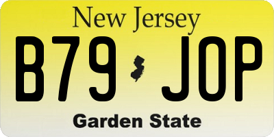 NJ license plate B79JOP
