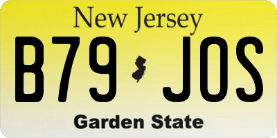 NJ license plate B79JOS