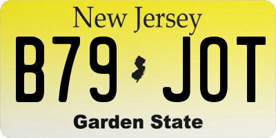 NJ license plate B79JOT