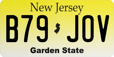 NJ license plate B79JOV
