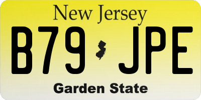 NJ license plate B79JPE