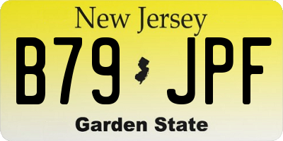 NJ license plate B79JPF