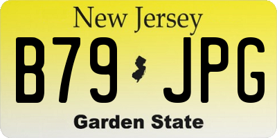 NJ license plate B79JPG