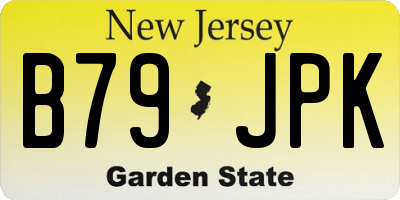 NJ license plate B79JPK