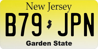 NJ license plate B79JPN