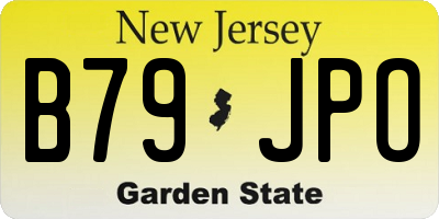 NJ license plate B79JPO