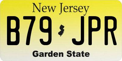 NJ license plate B79JPR
