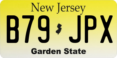 NJ license plate B79JPX