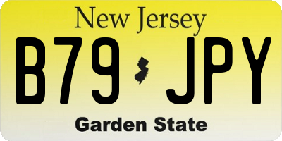 NJ license plate B79JPY