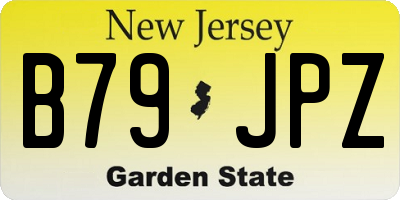 NJ license plate B79JPZ