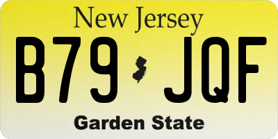 NJ license plate B79JQF