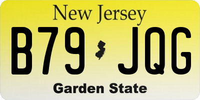 NJ license plate B79JQG