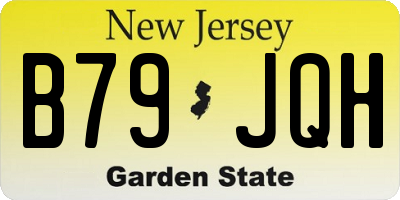 NJ license plate B79JQH