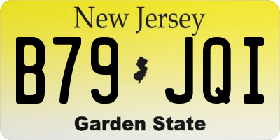NJ license plate B79JQI