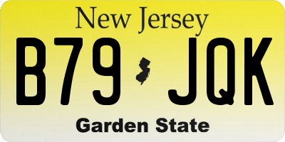 NJ license plate B79JQK