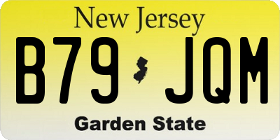 NJ license plate B79JQM