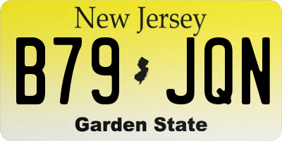 NJ license plate B79JQN