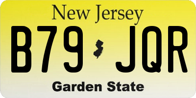 NJ license plate B79JQR