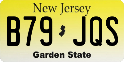 NJ license plate B79JQS