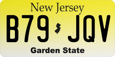 NJ license plate B79JQV